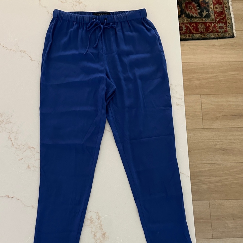 Rag & Bone Vibrant Silk Blue Pants